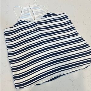 Express Navy and White Striped Tank Top
